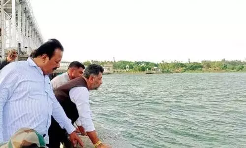 Deputy Chief Minister D.K. Shivakumar visits KRS Dam