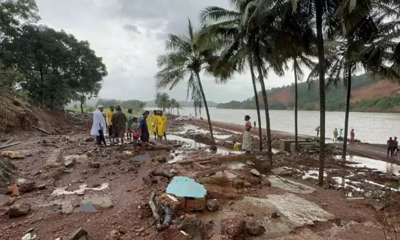 Landslide disaster area at Shirur Landslide disaster area at Shirur
