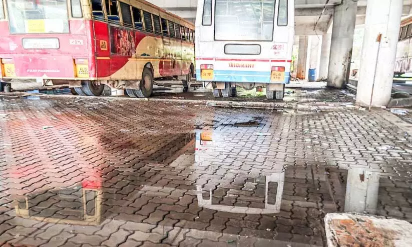 KSRTC stand waterlogged