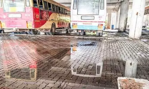 KSRTC stand waterlogged