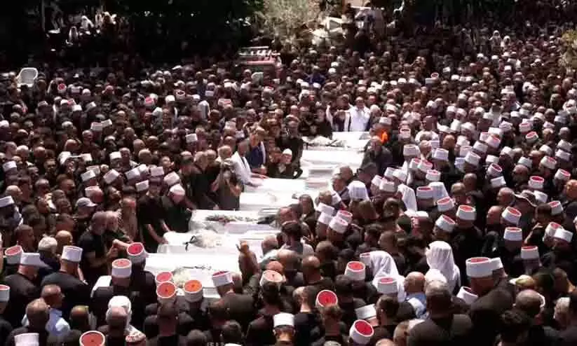 മജ്ദൽഷംസ് ആക്രമണം: പിന്നിൽ ഇസ്രായേൽ തന്നെയാണോ എന്ന് സംശയം, അന്താരാഷ്ട്ര അന്വേഷണം വേണം -ലബനൻ മജ്ദൽഷംസ് ആക്രമണം: പിന്നിൽ ഇസ്രായേൽ തന്നെയാണോ എന്ന് സംശയം, അന്താരാഷ്ട്ര അന്വേഷണം വേണം -ലബനൻ