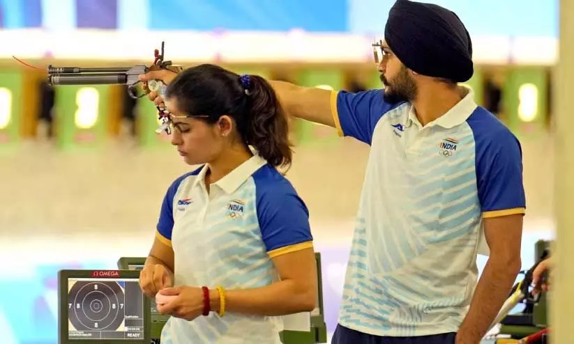 Manu Bhaker and Sarabjot Singh