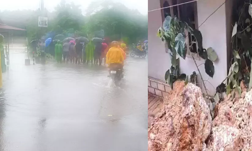 പാലക്കാട് ജില്ലയുടെ പടിഞ്ഞാറന്‍ മേഖലയില്‍ പ്രളയ സമാനം; ആനക്കരയിൽ വീടിന് മുകളിലേക്ക് മണ്ണിടിഞ്ഞു