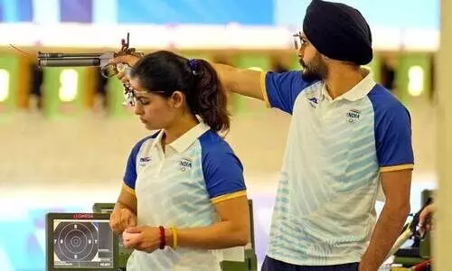 Manu Bhaker and Sarabjot Singh