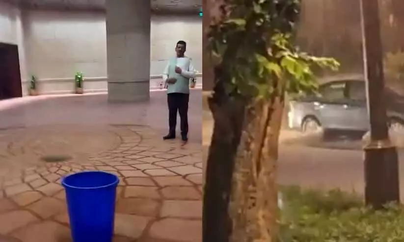 കനത്ത മഴയിൽ ചോർന്നൊലിച്ച് പുതിയ പാർലമെന്റ് കെട്ടിടം; നികുതിദായകരുടെ പണം ഒലിച്ചുപോയെന്ന് രാജ്ദീപ് സർദേശായി