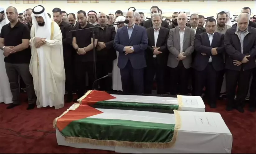 ഇസ്മായിൽ ഹനിയക്ക് ആയിരങ്ങളുടെ യാത്രാമൊഴി; ഖത്തറിൽ അന്ത്യവിശ്രമം ഇസ്മായിൽ ഹനിയക്ക് ആയിരങ്ങളുടെ യാത്രാമൊഴി; ഖത്തറിൽ അന്ത്യവിശ്രമം