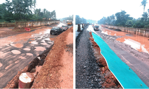 ത​ക​ർ​ന്ന്​ കു​ള​മാ​യി റോ​ഡു​ക​ൾ; ന​ടു​വൊ​ടി​ഞ്ഞ് യാ​ത്ര​ക്കാ​ർ