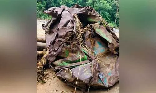Tanker lorry found during search in Chaliyar forest area