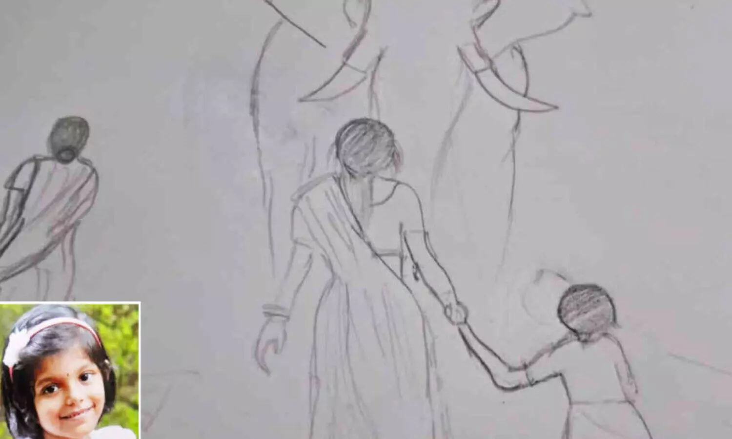 സം​വേ​ദ്യ മു​ല്ലേ​രി​ വരച്ച ചി​ത്രം