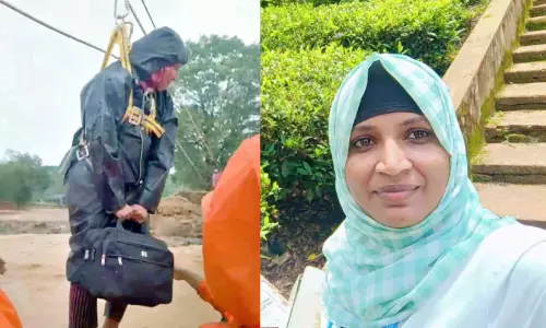 ദുരന്തഭൂമിയിൽ ആരോഗ്യപ്രവർത്തകർക്ക് പ്രചോദനമായി നഴ്സ് സബീന