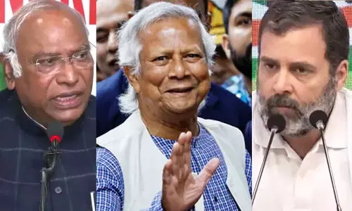 Muhammad Yunus, Rahul Gandhi, Mallikarjun Kharge