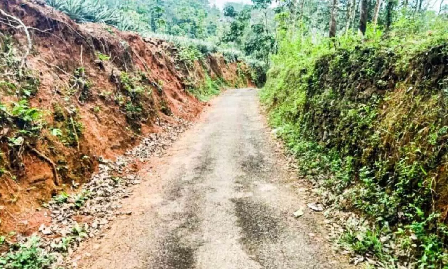 റോഡ്​ ഇടിയുന്നു; ജനം ഭീതിയിൽ