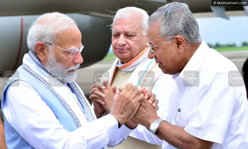 വയനാട്ടിലെ പുനരധിവാസത്തിന് പണം തടസ്സമാകില്ല, ഒപ്പമുണ്ട് -ഉറപ്പ് നൽകി പ്രധാനമന്ത്രി മടങ്ങി വയനാട്ടിലെ പുനരധിവാസത്തിന് പണം തടസ്സമാകില്ല, ഒപ്പമുണ്ട് -ഉറപ്പ് നൽകി പ്രധാനമന്ത്രി മടങ്ങി