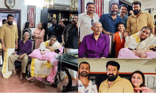 മോഹന്‍ലാലിന്റെ അമ്മക്ക് വേണ്ടി പാട്ടുപാടി കുഞ്ഞ് ആവിര്‍ഭവ്; പിറന്നാൾ ആഘോഷമാക്കി മോഹൻലാലും പ്രണവും -വിഡിയോ