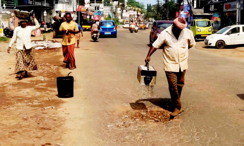 Repair work has started on the road