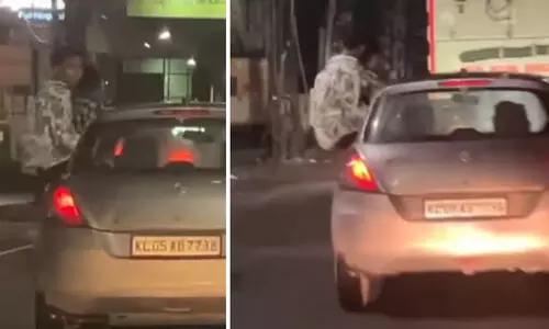 ഇന്‍റർവ്യൂവിന് പോകുംവഴി ടെൻഷൻ മാറ്റാൻ മദ്യപിച്ചെന്ന്; കാറിൽ അഭ്യാസം നടത്തിയ യുവാക്കൾ പിടിയിൽ