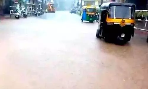 Water logging in road