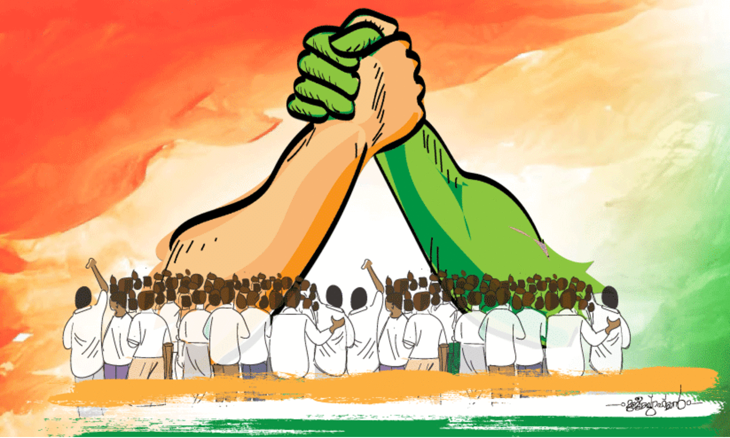 കൈ കഴുകി തുടയ്ക്കുകീ കൊടിയെടുക്കാൻ...