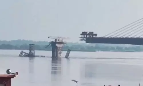 ബിഹാറിൽ ഒമ്പത് വർഷമായിട്ടും പണി പൂർത്തിയാകാത്ത പാലം മൂന്നാമതും തകർന്നു