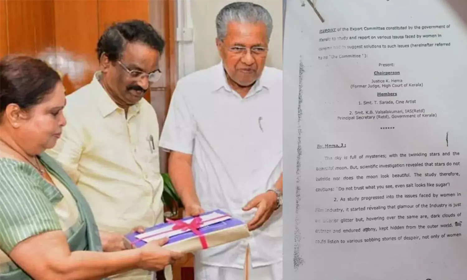 ‘ആലിംഗന സീൻ 17 തവണ വരെ എടുപ്പിച്ചു, മുറികളിൽ മുട്ടൽ പതിവ്’ -ഹേമ കമ്മിറ്റി റിപ്പോർട്ടിൽ ഞെട്ടിക്കുന്ന വിവരങ്ങൾ