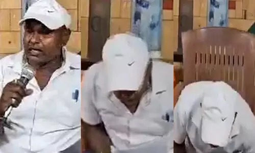 ദലിത് നേതാവ് വാർത്ത സമ്മേളനത്തിനിടെ കുഴഞ്ഞുവീണ് മരിച്ചു -വിഡിയോ