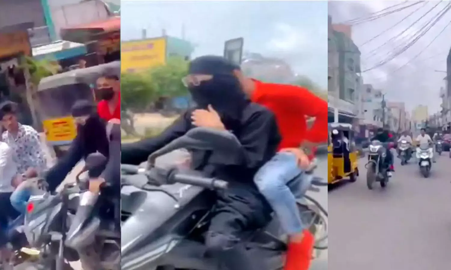 performing stunt on bike in Hyderabad