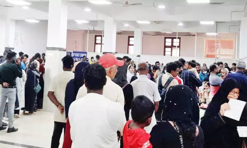 Rush in beach hospital op ticket counter