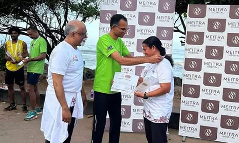 ഭർത്താവ് മുഖ്യാതിഥി, മത്സര വിജയിയായി ഭാര്യ; നവ്യാനുഭവമായി മെയ്ത്ര റൺ ഭർത്താവ് മുഖ്യാതിഥി, മത്സര വിജയിയായി ഭാര്യ; നവ്യാനുഭവമായി മെയ്ത്ര റൺ