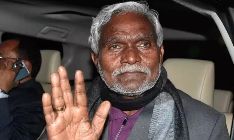 ജെ.എം.എം പിളർപ്പിലേക്ക്; പുതിയ പാർട്ടി രൂപവത്കരിക്കാൻ ചമ്പായ് സോറൻ; പ്രഖ്യാപനം ഒരാഴ്ചക്കുള്ളിൽ ജെ.എം.എം പിളർപ്പിലേക്ക്; പുതിയ പാർട്ടി രൂപവത്കരിക്കാൻ ചമ്പായ് സോറൻ; പ്രഖ്യാപനം ഒരാഴ്ചക്കുള്ളിൽ