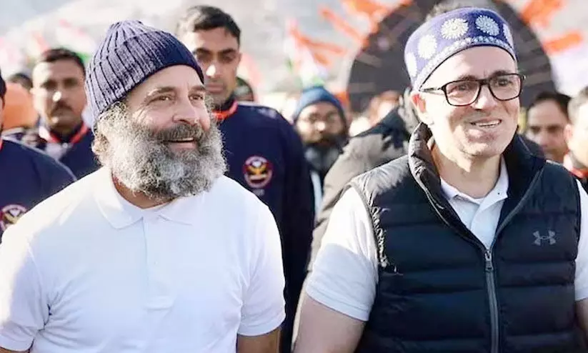 ജമ്മു-കശ്മീർ നിയമസഭാ തിരഞ്ഞെടുപ്പിൽ നാഷനൽ കോൺഫറൻസും കോൺഗ്രസും കൈകോർക്കുന്നു ജമ്മു-കശ്മീർ നിയമസഭാ തിരഞ്ഞെടുപ്പിൽ നാഷനൽ കോൺഫറൻസും കോൺഗ്രസും കൈകോർക്കുന്നു