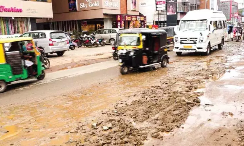 Quarry Waste on road
