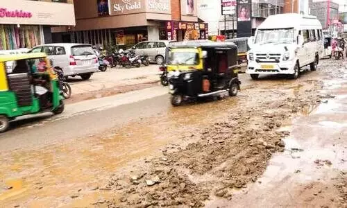 Quarry Waste on road