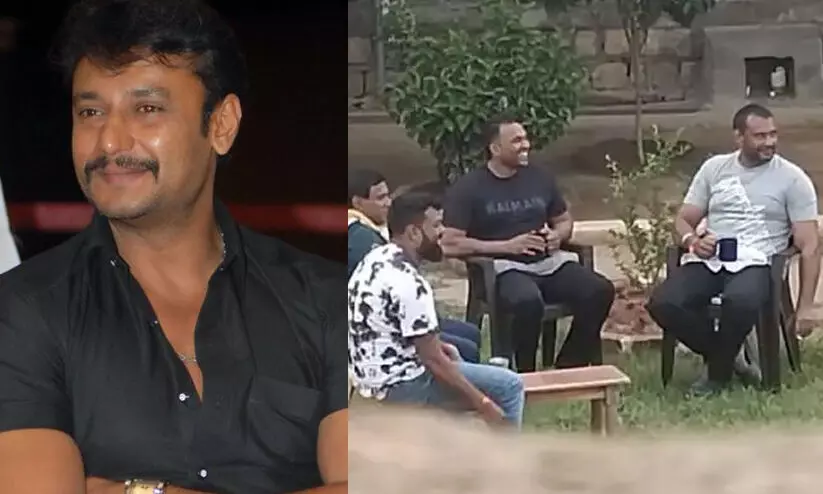 കൊലക്കേസ് പ്രതിയായ നടൻ ദർശന് ജയിലിൽ വി.വി.ഐ.പി പരിഗണന; ദൃശ്യങ്ങൾ പുറത്ത്