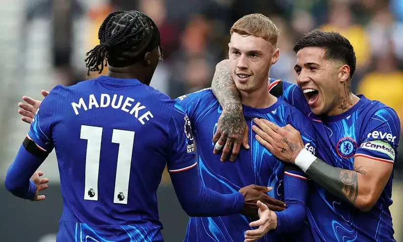 14 മിനിറ്റിനിടെ ഹാട്രിക്കടിച്ച് നോനി മഡ്യൂകെ; വോൾവ്സിനെതിരെ ചെൽസിയുടെ ആറാട്ട് 14 മിനിറ്റിനിടെ ഹാട്രിക്കടിച്ച് നോനി മഡ്യൂകെ; വോൾവ്സിനെതിരെ ചെൽസിയുടെ ആറാട്ട്