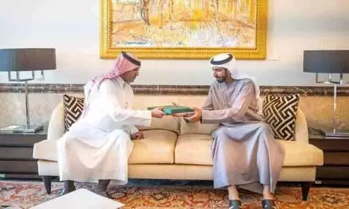 Saudi Crown Princes Invitation to Sheikh Mohammed UAE Foreign Undersecretary Sheikh Shakbooth bin Nahyan Al Nahyan at the Ministry of Affairs accepts