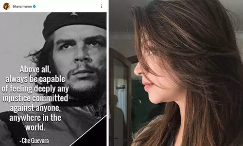 ചെ ഗുവേരയുടെ ചിത്രവും വാക്കുകളും പങ്കുവെച്ച് നടി ഭാവന