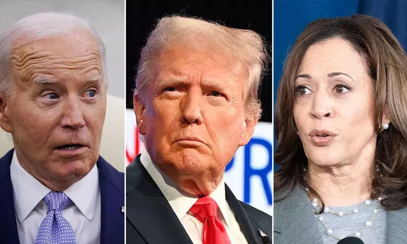 ജോ ബൈഡൻ ബീച്ചിൽ കിടന്നുറങ്ങുന്നു; കമല ഹാരിസ് ടൂറിലും -ട്രംപ്