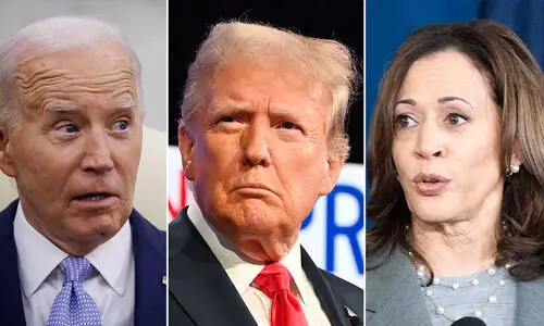 ജോ ബൈഡൻ ബീച്ചിൽ കിടന്നുറങ്ങുന്നു; കമല ഹാരിസ് ടൂറിലും -ട്രംപ്