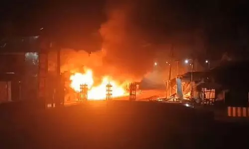 ത്രിപുരയിൽ വർഗീയാക്രമണം; 12 വീടുകളും പള്ളിയും കത്തിച്ചു, നിരോധനാജ്ഞ