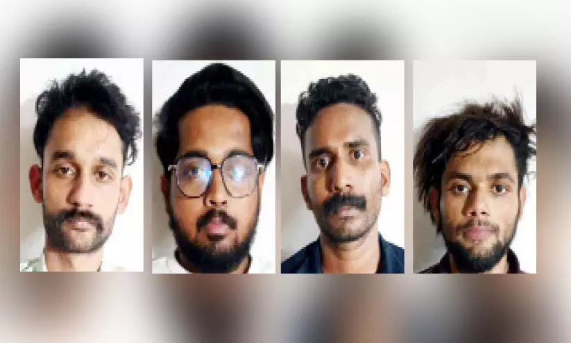 ചെ​റു​തു​രു​ത്തി കൊ​ച്ചി​ൻ പാ​ല​ത്തി​ന് സ​മീ​പം ല​ഹ​രി വേ​ട്ട