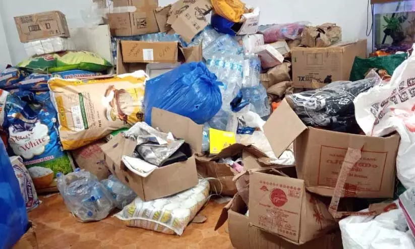 disaster aid in civil station collection center disaster aid in civil station collection center