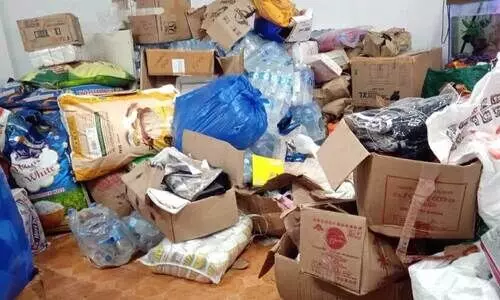 disaster aid in civil station collection center