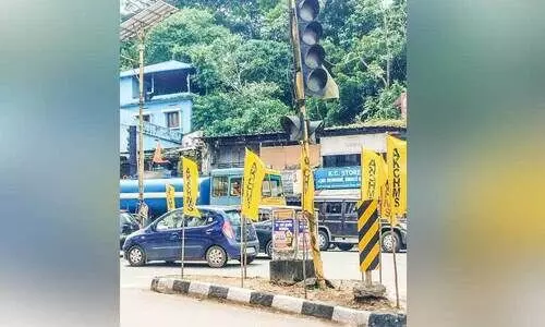 Ettumanoor Central Junction traffic signal