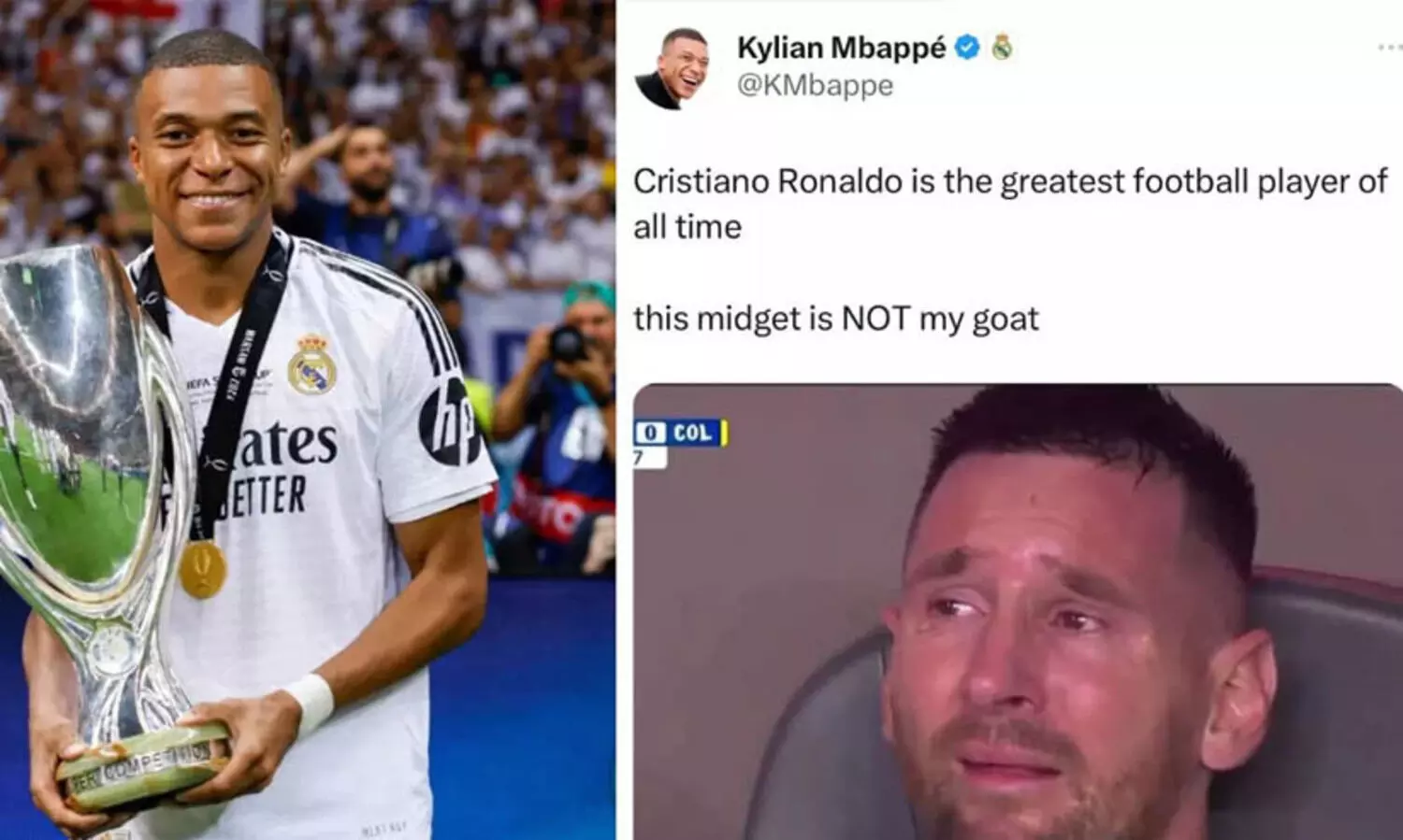 മെസ്സിയെ കളിയാക്കിയും ക്രിസ്റ്റ്യാനോയെ പുകഴ്ത്തിയും എംബാപ്പെയുടെ ‘എക്സ്’ പോസ്റ്റ്! സത്യാവസ്ഥ ഇതാണ്...