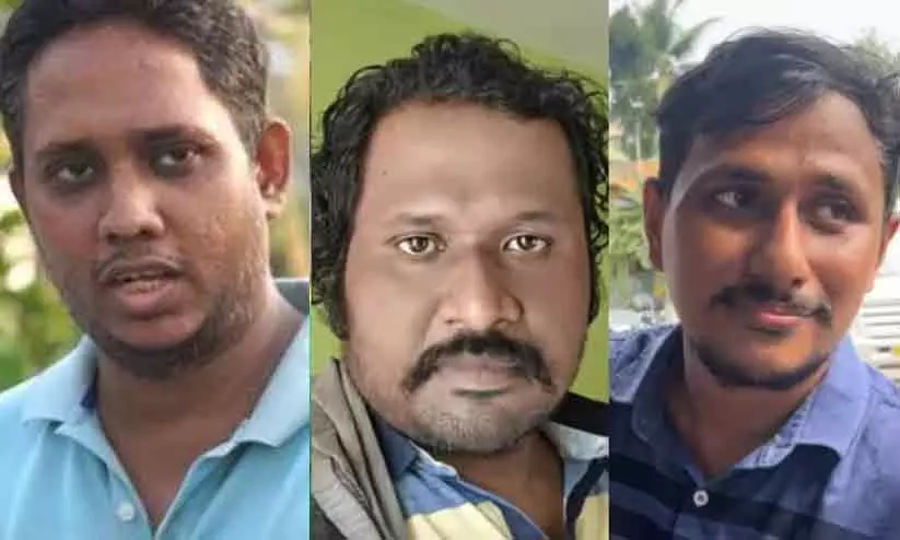 വീട്ടില് കെട്ടിയിട്ട് ബലാത്സംഗം ചെയ്തു; ട്രാൻസ്ജെൻഡറിന്റെ പരാതിയിൽ വിനീതിനും സന്തോഷ് വര്ക്കിക്കും അലിന് ജോസ് പെരേരക്കുമെതിരെ കേസ് വീട്ടില് കെട്ടിയിട്ട് ബലാത്സംഗം ചെയ്തു; ട്രാൻസ്ജെൻഡറിന്റെ പരാതിയിൽ വിനീതിനും സന്തോഷ് വര്ക്കിക്കും അലിന് ജോസ് പെരേരക്കുമെതിരെ കേസ്