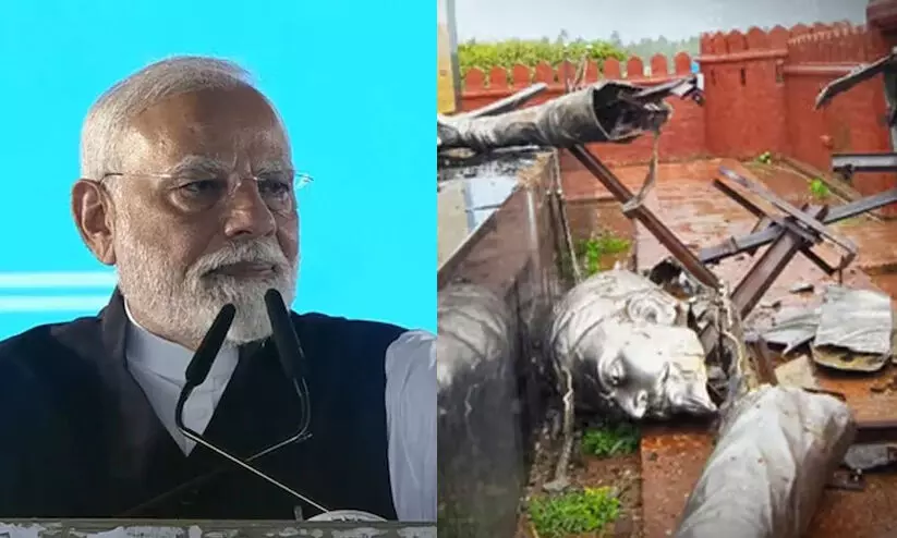 ‘തല കുനിച്ച് ക്ഷമ ചോദിക്കുന്നു’; ശിവാജി പ്രതിമ തകർന്നതിൽ മോദിയുടെ മാപ്പ്