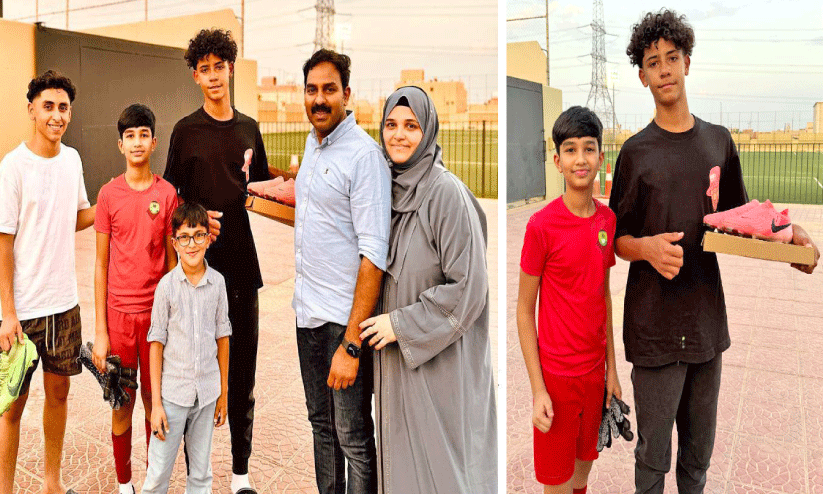 പാ​ങ്ങി​ലെ എ​ല​ഗ​ൻ​സി​ൽ​നി​ന്ന്​ സൗ​ദി​യി​ലെ അ​ൽ ന​സ്​​റി​ലേ​ക്ക്​; ക്രി​സ്​​റ്റ്യാ​നോ​യു​ടെ ക്ല​ബി​ൽ സെ​ല​ക്ഷ​ൻ കി​ട്ടി​യ ത്രി​ല്ലി​ൽ കു​ട്ടി ഗോ​ളി മു​ഹ​മ്മ​ദ്​ റാ​സി​ൻ