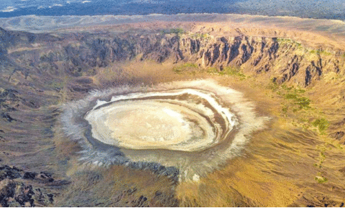 Al Wahbah crater in Saudi Arabia