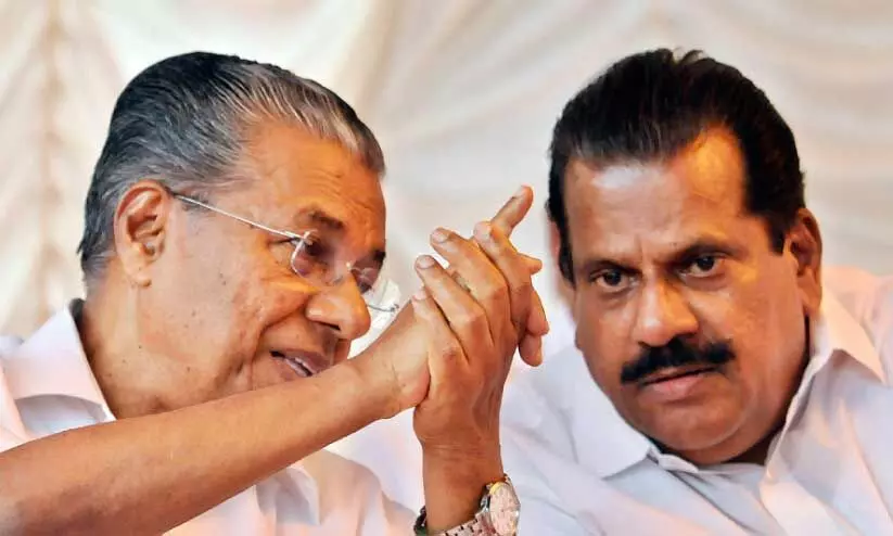 Pinarayi Vijayan and EP Jayarajan
