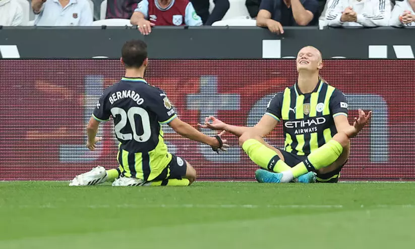 ഹാട്രിക് ഹാലൻഡ്! വെസ്റ്റ്ഹാമിനെ വീഴ്ത്തി സിറ്റി തലപ്പത്ത്